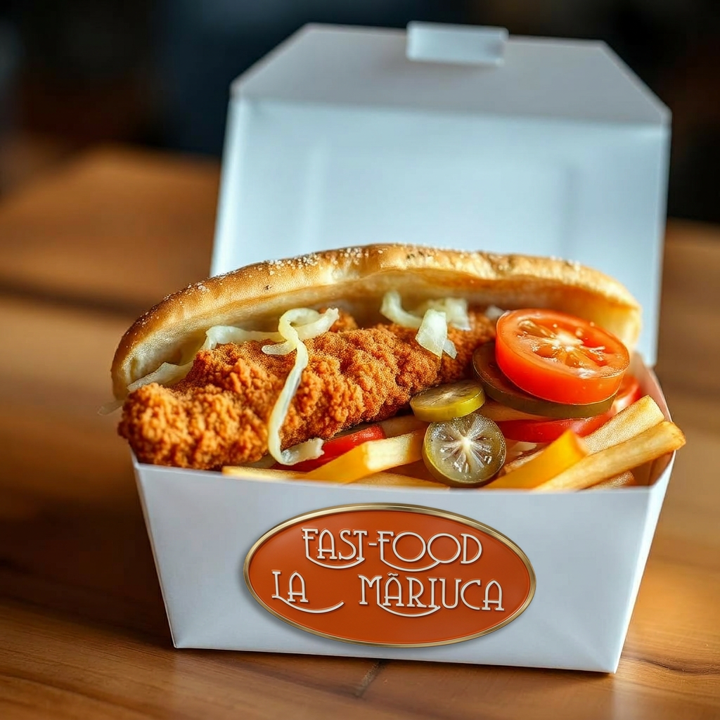 Sandwich cu Șnițel de Pui